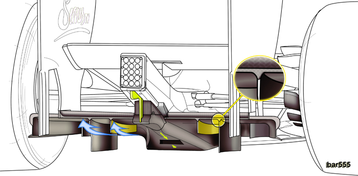 red bull exhaust blown diffuser
