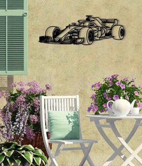 Formula Racing Car Metal Wall Art
